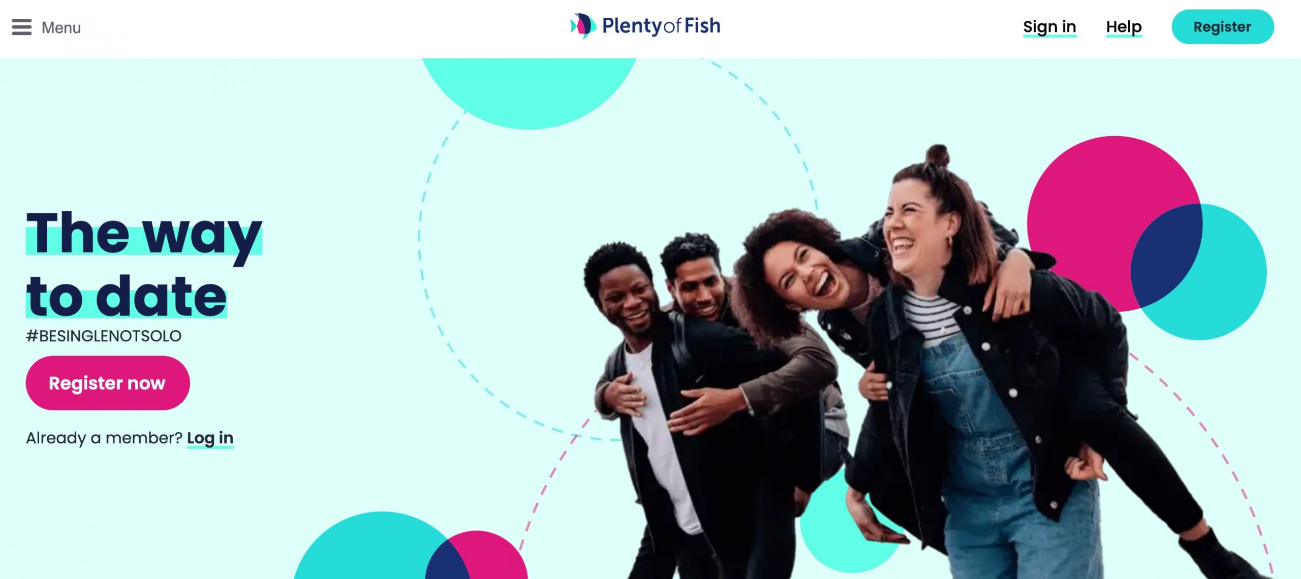 Plenty of Fish main page